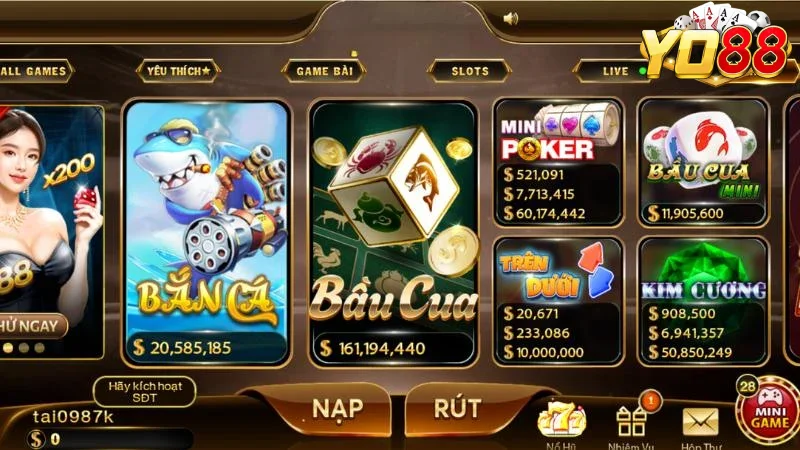 Yo88 20-bet - Link Tải Yo88 Club Game Bài, Tài Xỉu, Nổ Hũ 18 Kho game đổi thưởng Yo88 mới mẻ, đáp ứng mọi sở thích của người chơi